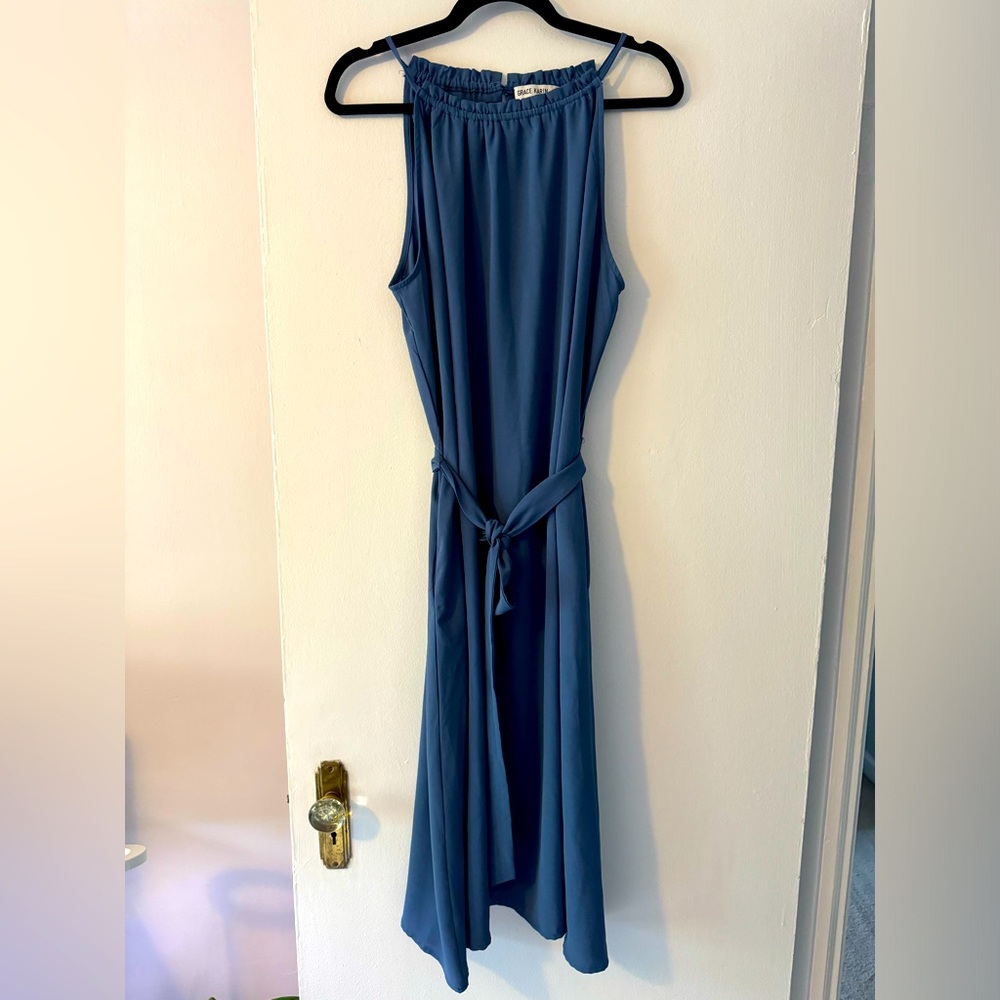 GRACE KARIN Sleeveless w/Pockets Midi Swing Dress (Size XL)
